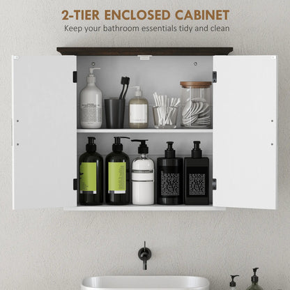 Farmhouse Medicine Cabinet, Wall Mounted, 2 Doors, Adjustable Shelf, White Wall Mounted Cabinets at Gallery Canada