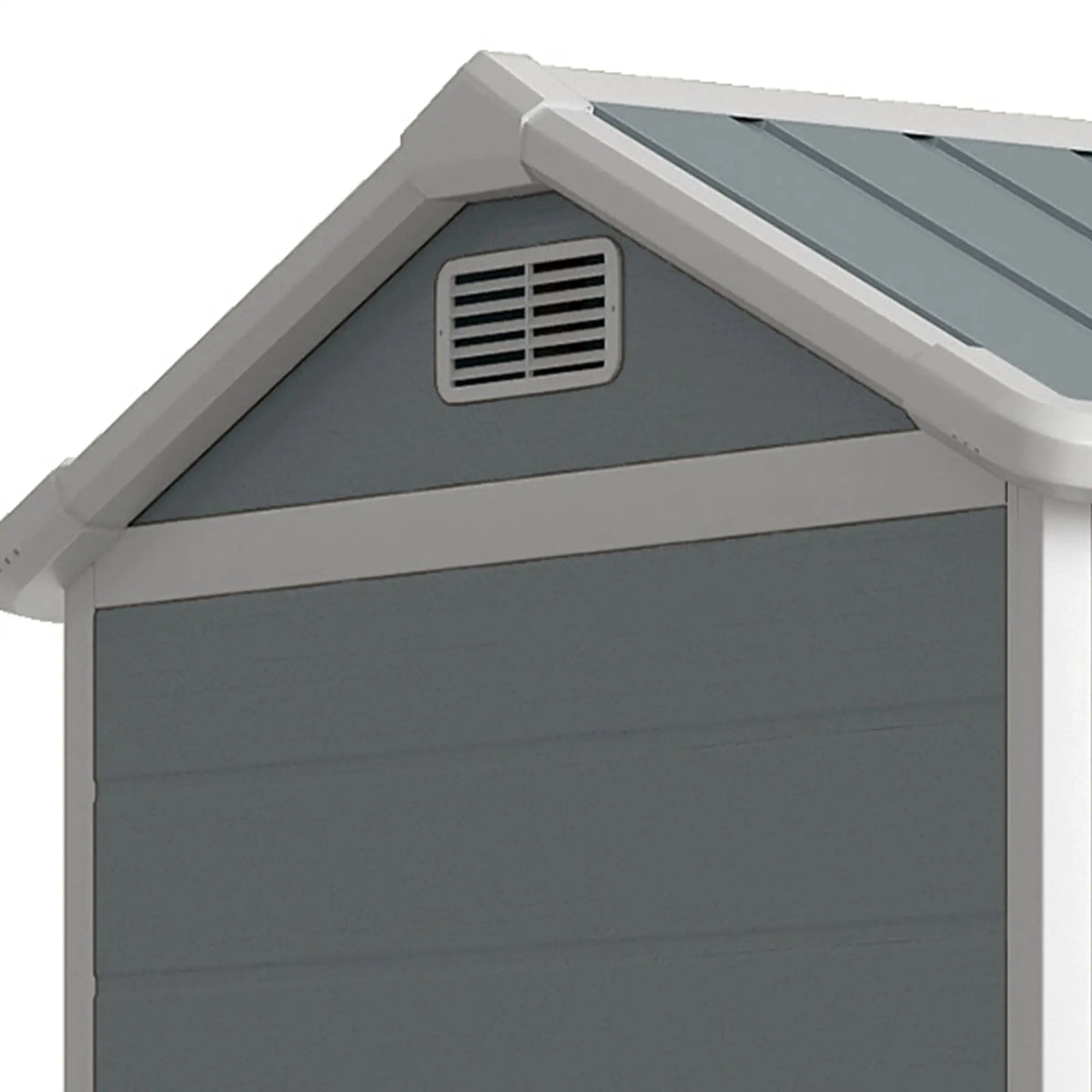 8 x 4 ft Plastic Garden Shed, Grey Wood-Effect Storage Shed, Grey Sheds at Gallery Canada