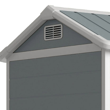 8 x 4 ft Plastic Garden Shed, Grey Wood-Effect Storage Shed, Grey Sheds at Gallery Canada