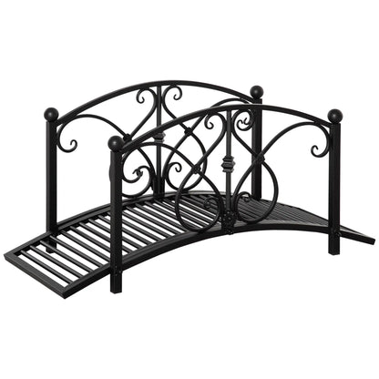 Garden Bridge 3.3FT, Decorative Backyard Pond Bridge, Black Garden Decor Black at Gallery Canada