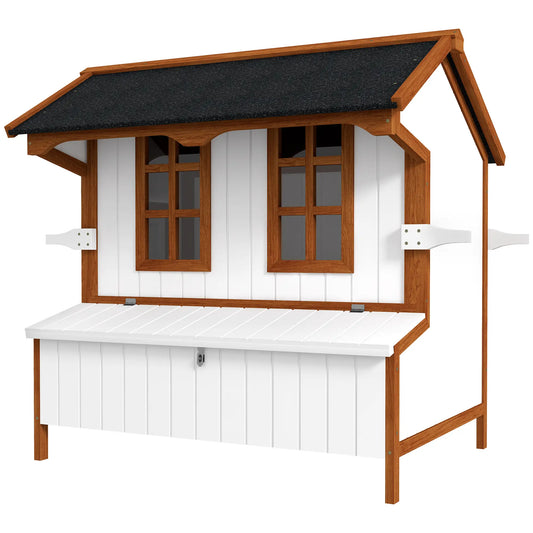 47" Wooden Chicken Coop, Rabbit Hutch, Portable Poultry Cage Chicken Coops Cream White, Brown, Black at Gallery Canada