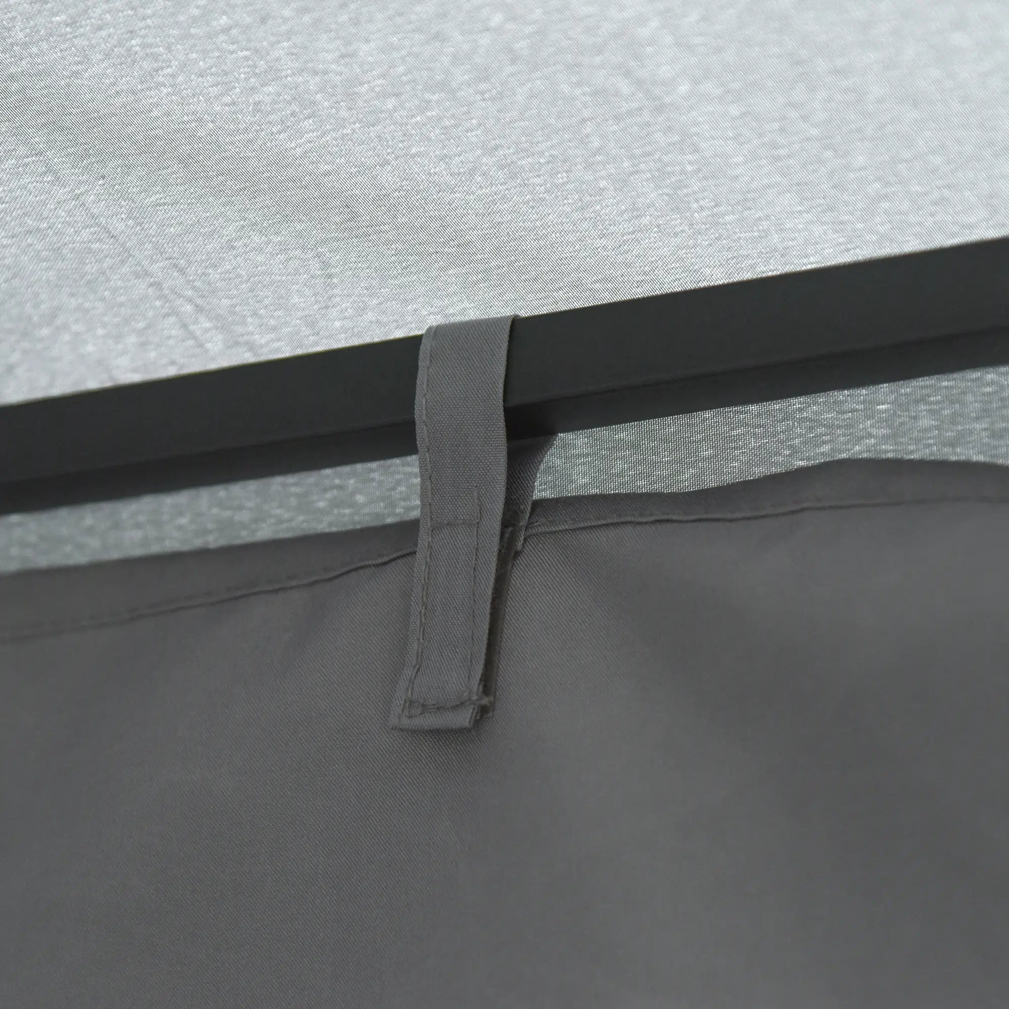 10' x 10' Patio Gazebo, Canopy Shelter with Double-Tier Roof, Dark Grey Gazebos at Gallery Canada