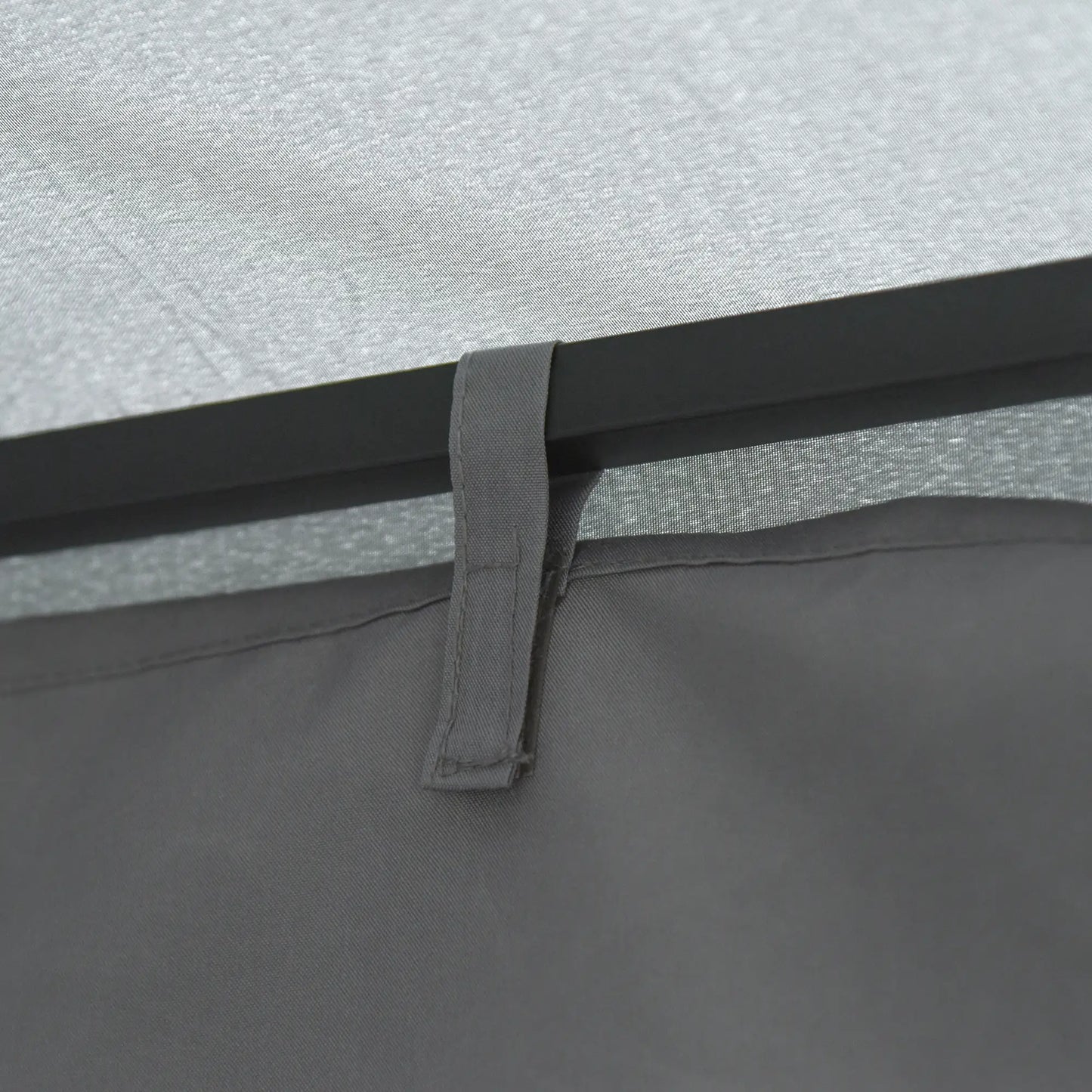 10' x 10' Patio Gazebo, Canopy Shelter with Double-Tier Roof, Dark Grey Gazebos at Gallery Canada