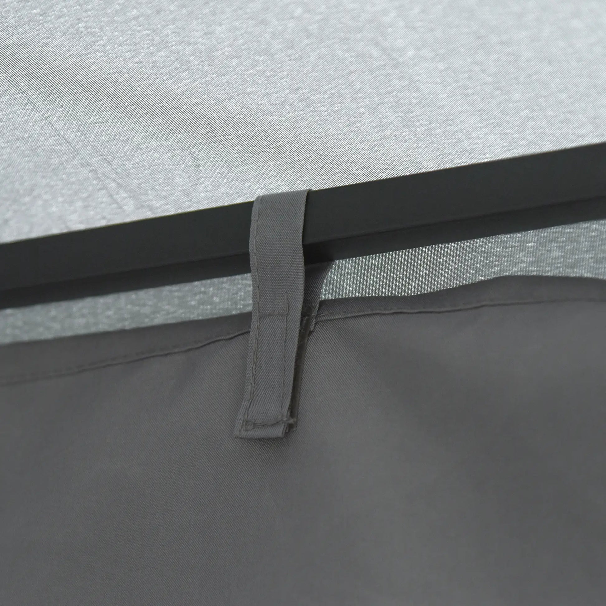 10' x 10' Patio Gazebo, Canopy Shelter with Double-Tier Roof, Dark Grey Gazebos at Gallery Canada