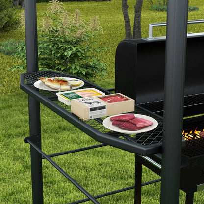 8' x 5' Grill Gazebo, Vented PC Roof, Side Shelves, Dark Grey BBQ Grill Gazebos at Gallery Canada
