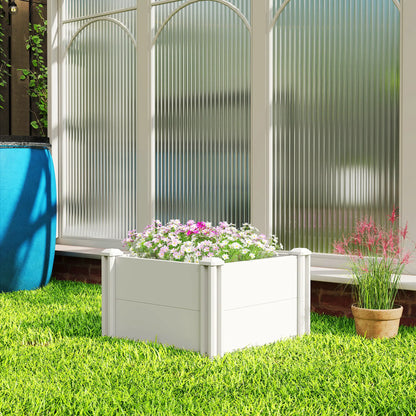 Modular Raised Garden Bed Kit, 2 x 2 x 1ft, White Raised Garden Beds at Gallery Canada