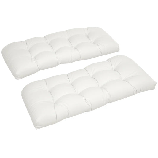 Patio Bench Replacement Cushions, 2 Seater, 43" x 19" x 3", Cream White Patio Chair Cushions Cream at Gallery Canada