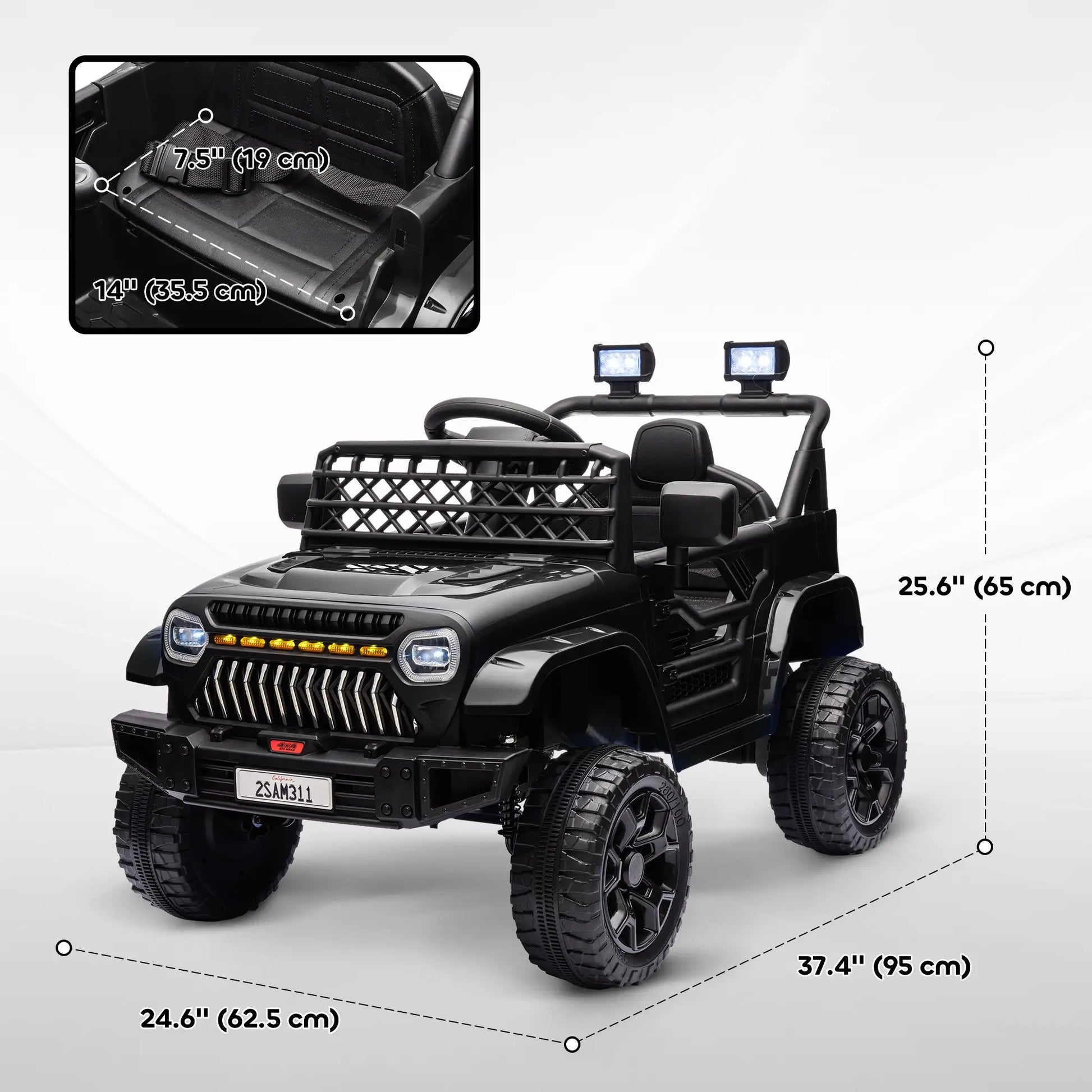 12V Ride On Truck, Electric Car For Kids, Remote Control, Black Electric Toy Cars at Gallery Canada