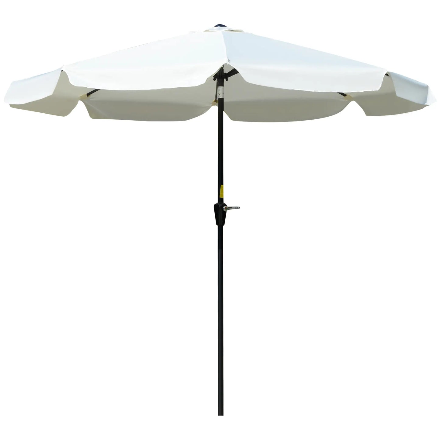 8.5 ft Round Patio Umbrella, Tilt and Crank, Cream White Sun Umbrellas Cream White, Black at Gallery Canada