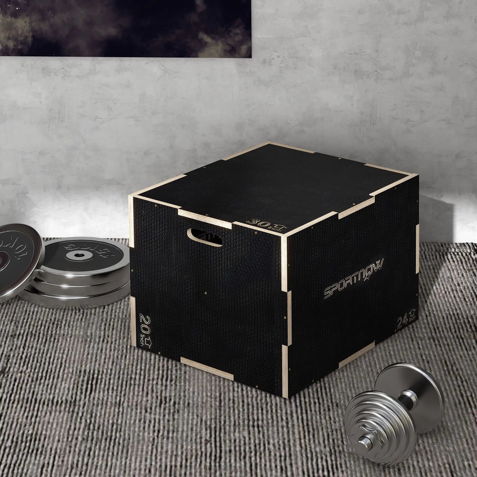 30/24/20 In Wooden Plyometric Jump Box, Home Gym Workout More-Strength Training Equipment at Gallery Canada