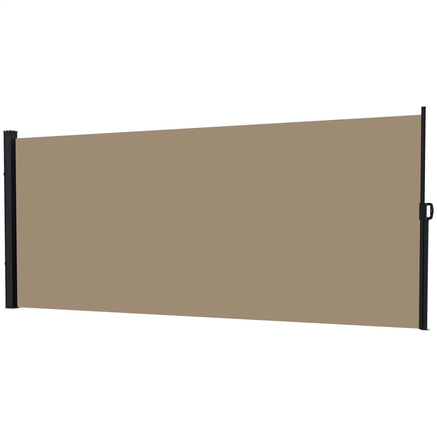 13' x 5' Retractable Side Awning, Outdoor Privacy Screen, Khaki Retractable Side Awning Khaki at Gallery Canada
