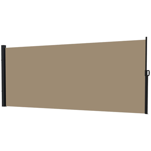 13' x 5' Retractable Side Awning, Outdoor Privacy Screen, Khaki