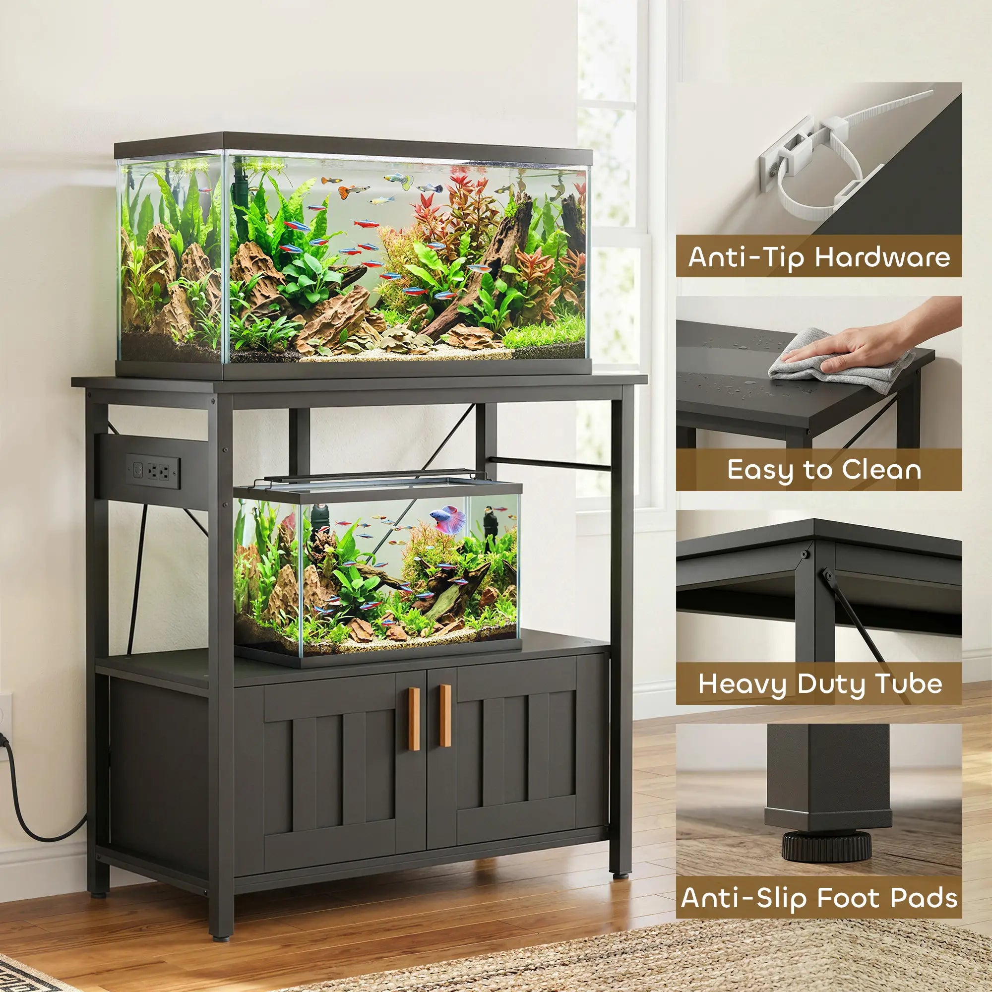 20-29 Gallon Fish Tank Stand Aquarium Stand 330 LBS Capacity for Home, Office, 30.7