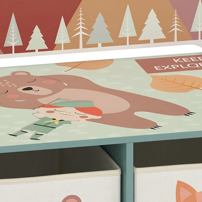 3-in-1 Wooden Toy Storage Bench, 2 Drawers, Green Baby & Kids Storage at Gallery Canada