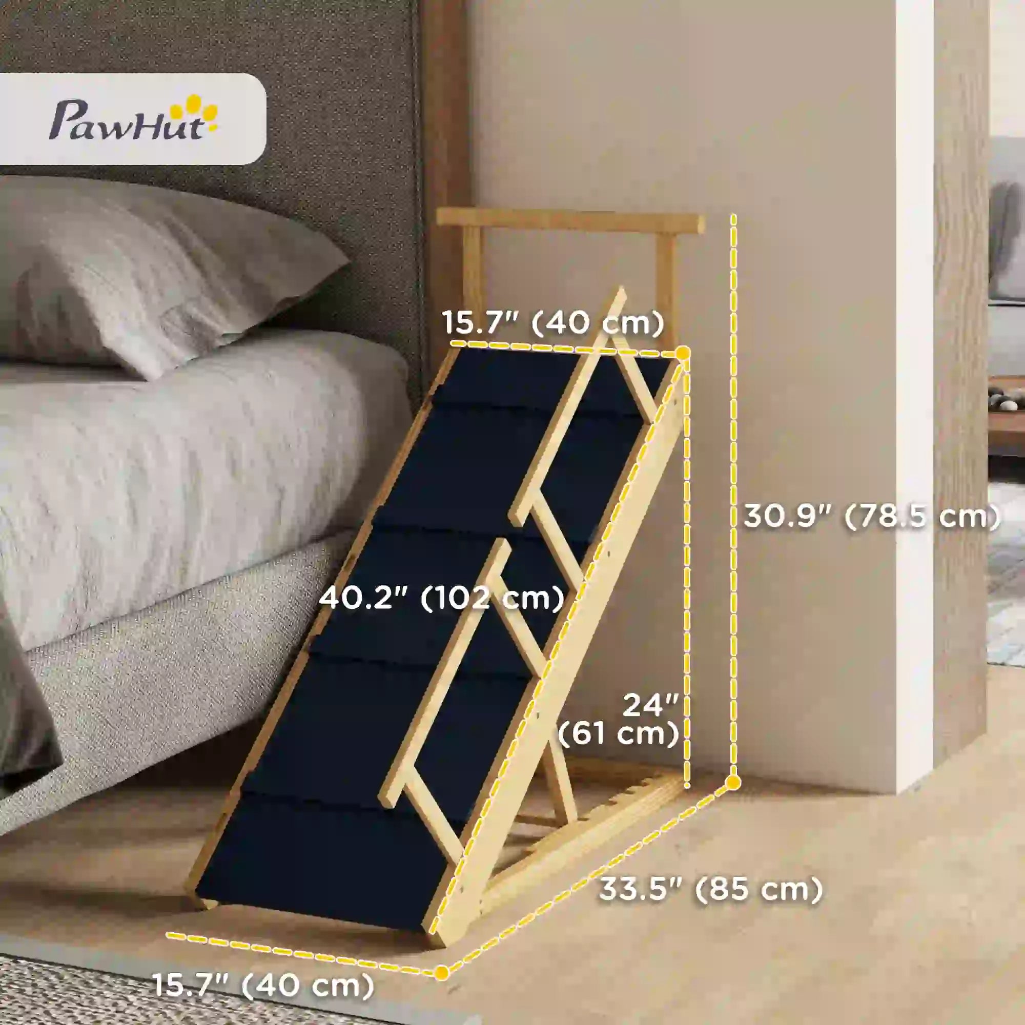 Adjustable Dog Stairs, Foldable Steps with Non-Slip Mat, for Small to Large Dogs Dog Stairs at Gallery Canada
