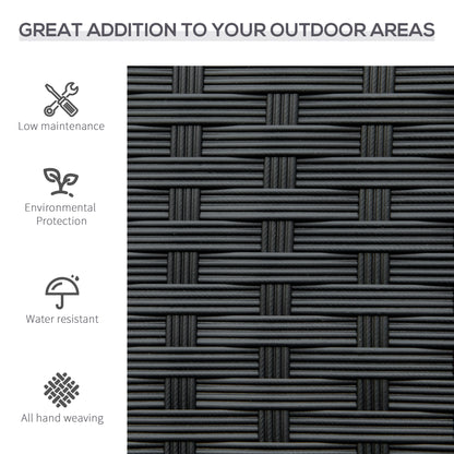 Rattan Wicker Loveseat, Garden Bench, Hand Woven, Portable, Black Patio Chairs at Gallery Canada