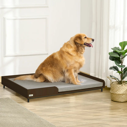 Elevated Dog Bed Frame, Furniture Style Pet Sofa, Large, Brown Elevated Dog Beds at Gallery Canada