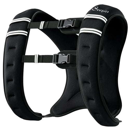 22 lbs Weighted Vest, Adjustable Straps, Pocket, Reflective Strips, Men Women