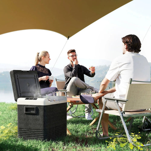 12 Volt Car Refrigerator, 53QT, -68-68 ℉, Portable Electric Cooler