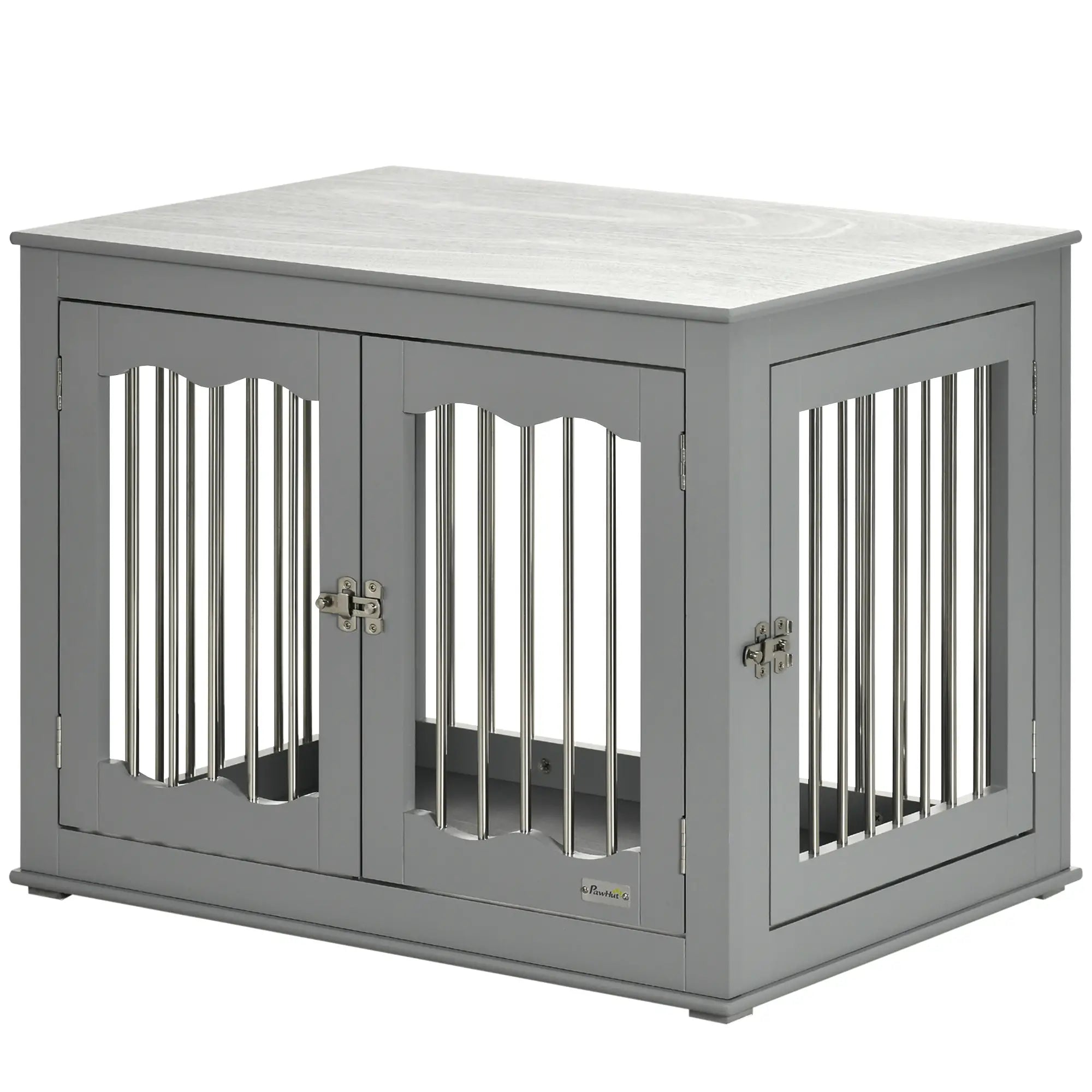 Dog Crate Furniture, Three Doors, Locks, Indoor, Medium, Grey Houses, Kennels & Pens Grey at Gallery Canada