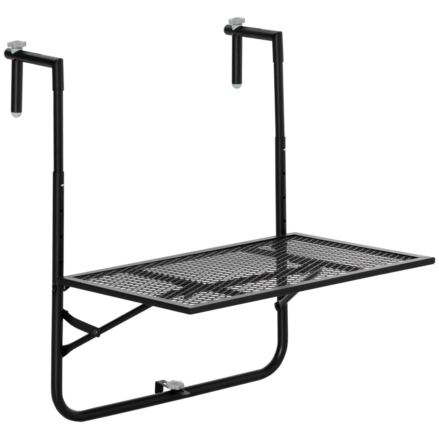 Metal Wall Mount Desk, Adjustable Folding Balcony Table, Black Balcony Table Hanging at Gallery Canada