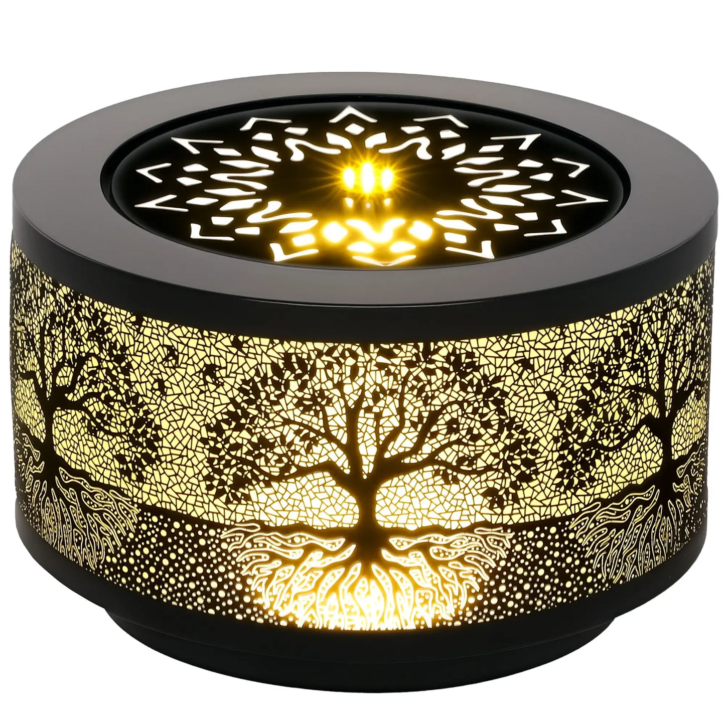 Outdoor Water Fountain with LED Lights, 10" Tall, Black Water Fountains at Gallery Canada