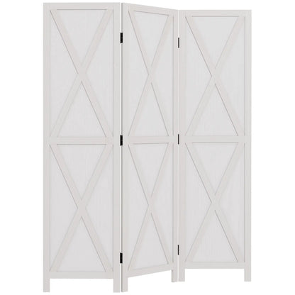 3-Panel Wall Partition, Foldable Wooden Frame 5.6FT, White Room Dividers at Gallery Canada