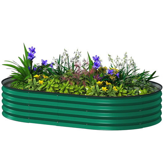 5' x 3' x 1' Galvanized Raised Garden Bed, Green Metal Planter Box, Green Galvanized Planter Boxes Green at Gallery Canada