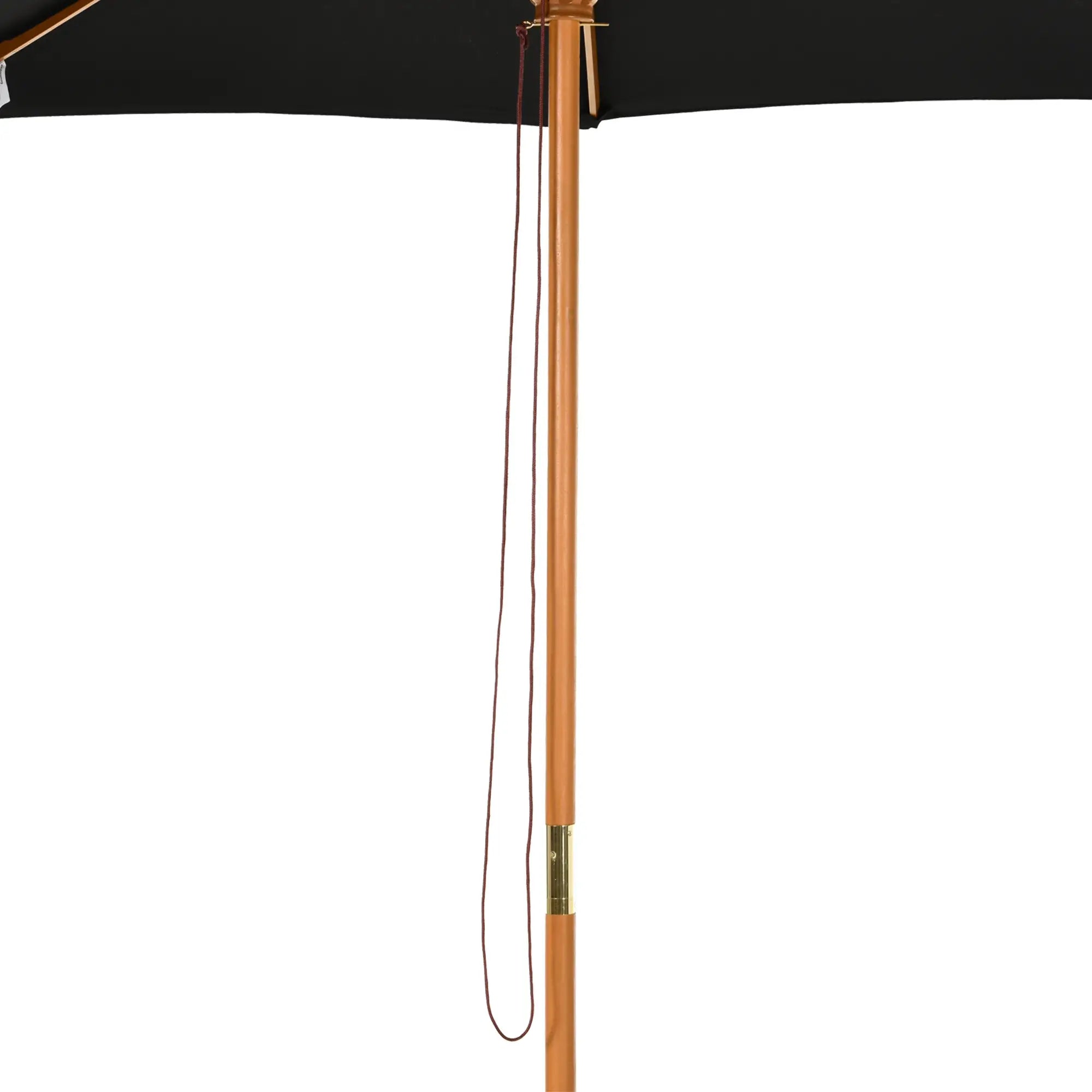 10' x 8' Wooden Patio Umbrella, Outdoor Sunshade Canopy, Black Sun Umbrellas at Gallery Canada