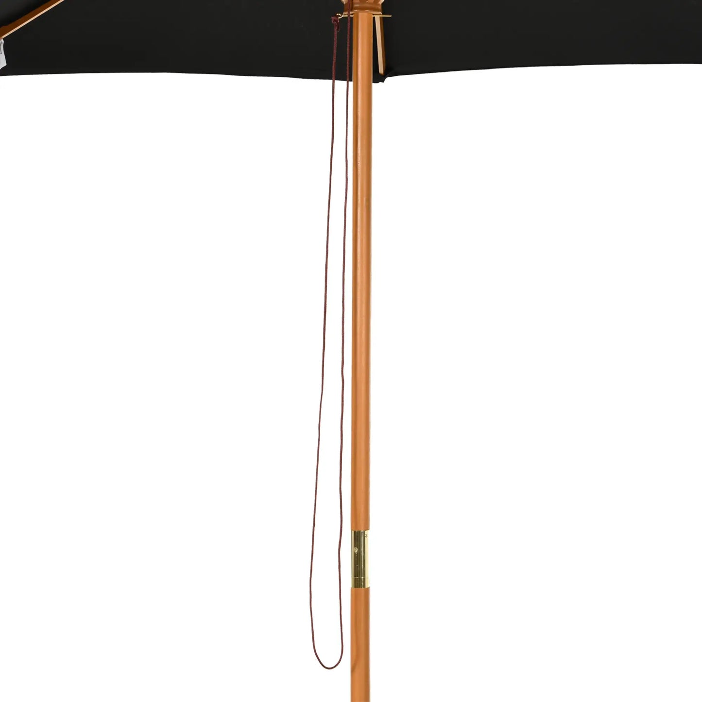 10' x 8' Wooden Patio Umbrella, Outdoor Sunshade Canopy, Black Sun Umbrellas at Gallery Canada