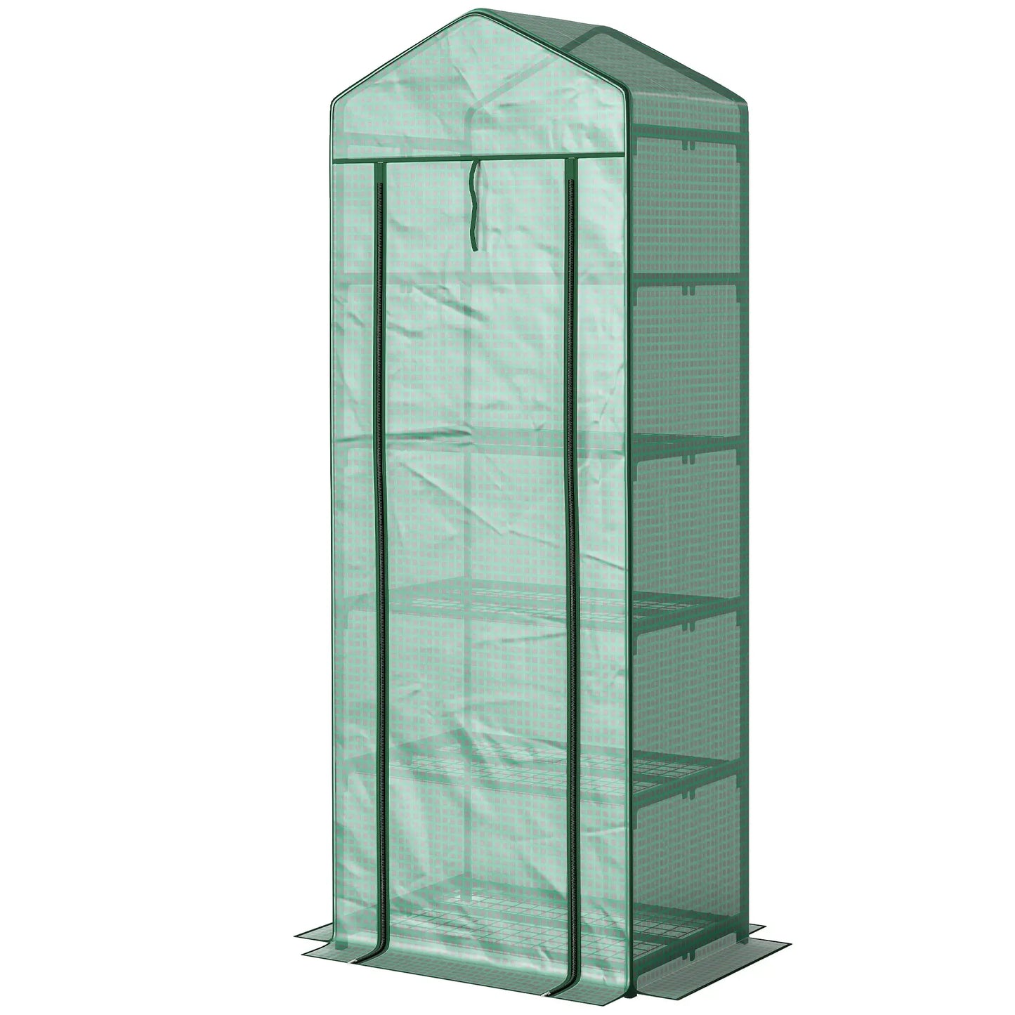 5 Tier Mini Greenhouse, Portable, Transparent, 27.25" x 19.25" x 76", Green Greenhouses Green at Gallery Canada