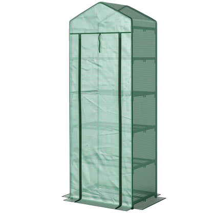 5 Tier Mini Greenhouse, Portable, Transparent, 27.25" x 19.25" x 76", Green Greenhouses Green at Gallery Canada