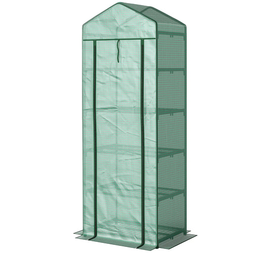 5 Tier Mini Greenhouse, Portable, Transparent, 27.25
