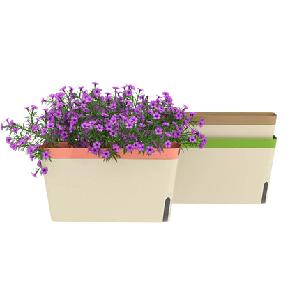 Self Watering Flower Pots, 10.5 Inch Planter Box With Water Level Indicator Garden Accessories at Gallery Canada