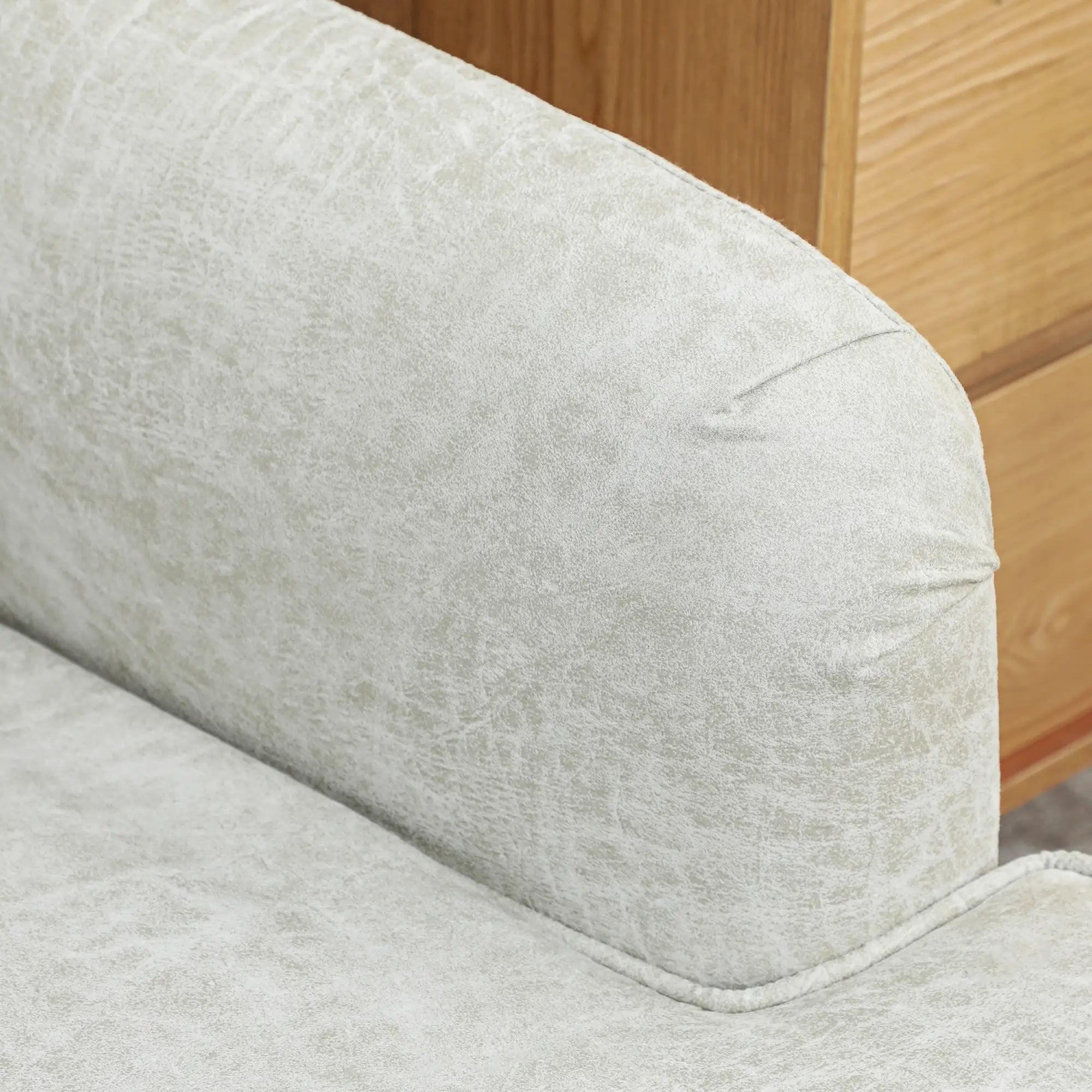 Modern Accent Chair, Leathaire Armchair, Cream White Single Sofas at Gallery Canada