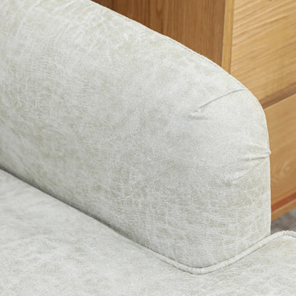 Modern Accent Chair, Leathaire Armchair, Cream White Single Sofas at Gallery Canada