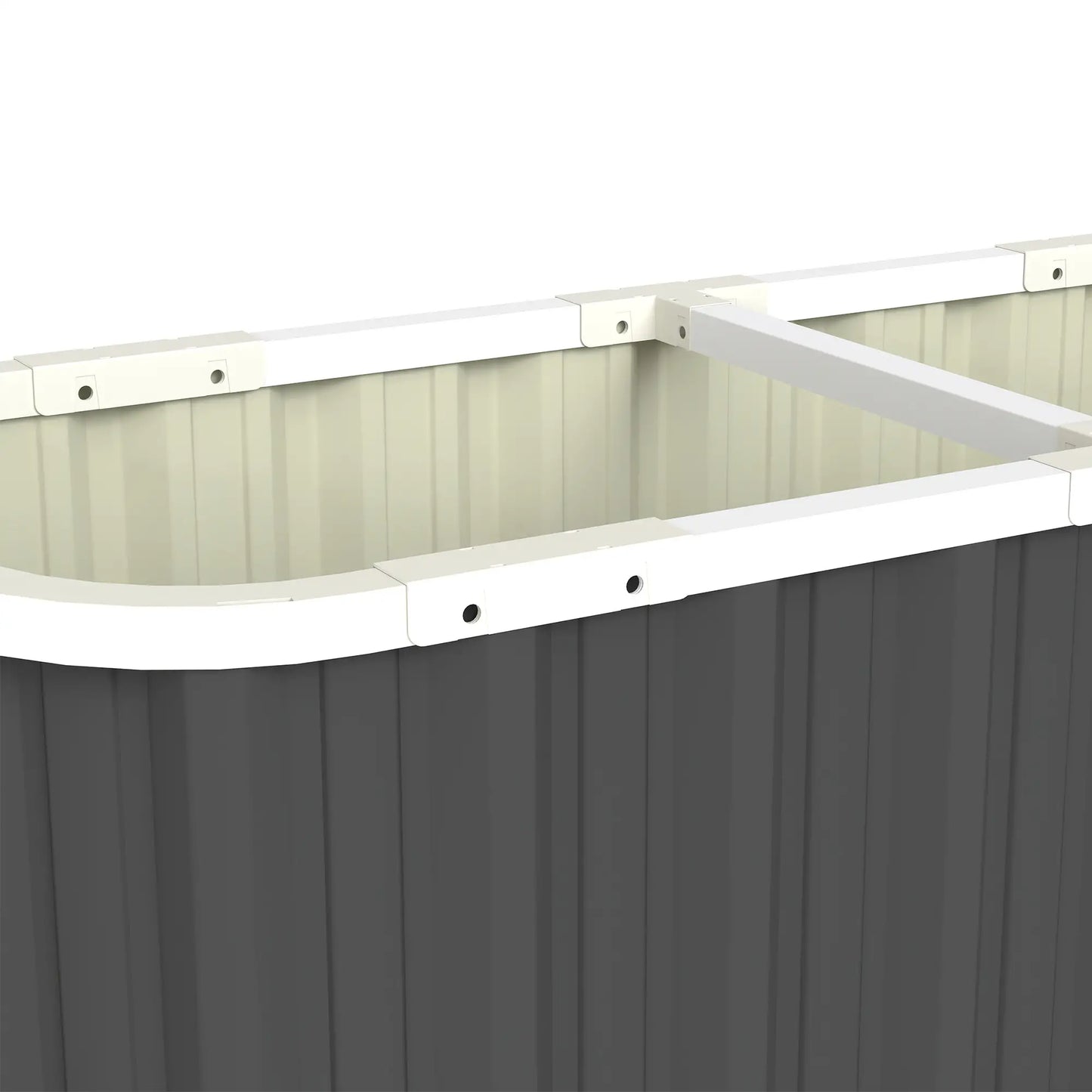 Galvanized Raised Garden Bed, Deep Rot Planter Box, 5' x 2' x 2', Dark Grey Galvanized Planter Boxes at Gallery Canada