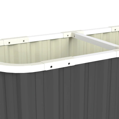 Galvanized Raised Garden Bed, Deep Rot Planter Box, 5' x 2' x 2', Dark Grey Galvanized Planter Boxes at Gallery Canada