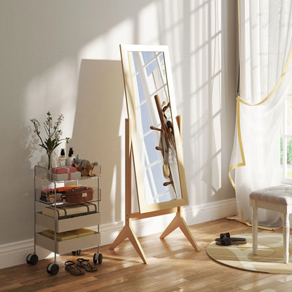 Adjustable Angle Full Length Mirror, Oak Full Length Mirrors at Gallery Canada