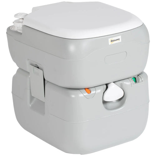 5.8 Gallon Portable Toilet With Level Indicator, Anti-Leak Pump
