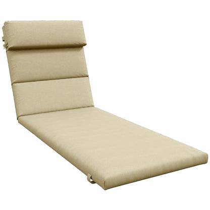 Chaise Lounge Chair Cushion, Sun Lounger Pads with Headrest, Beige Patio Chair Cushions at Gallery Canada