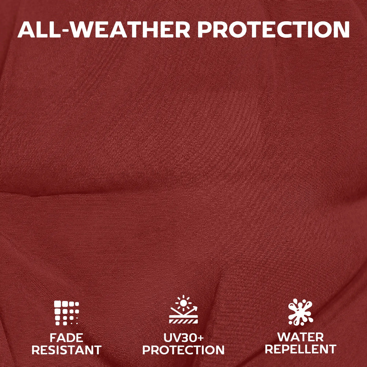 Waterproof Non-Slip Patio Chair Cushions, Set of 4, 44"x21", Wine Red Patio Chair Cushions at Gallery Canada