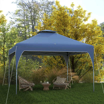 10'x10' Pop Up Canopy, Easy Set Up, 2 Tier Vented Roof, Carrying Bag, Blue Pop Up Canopies at Gallery Canada