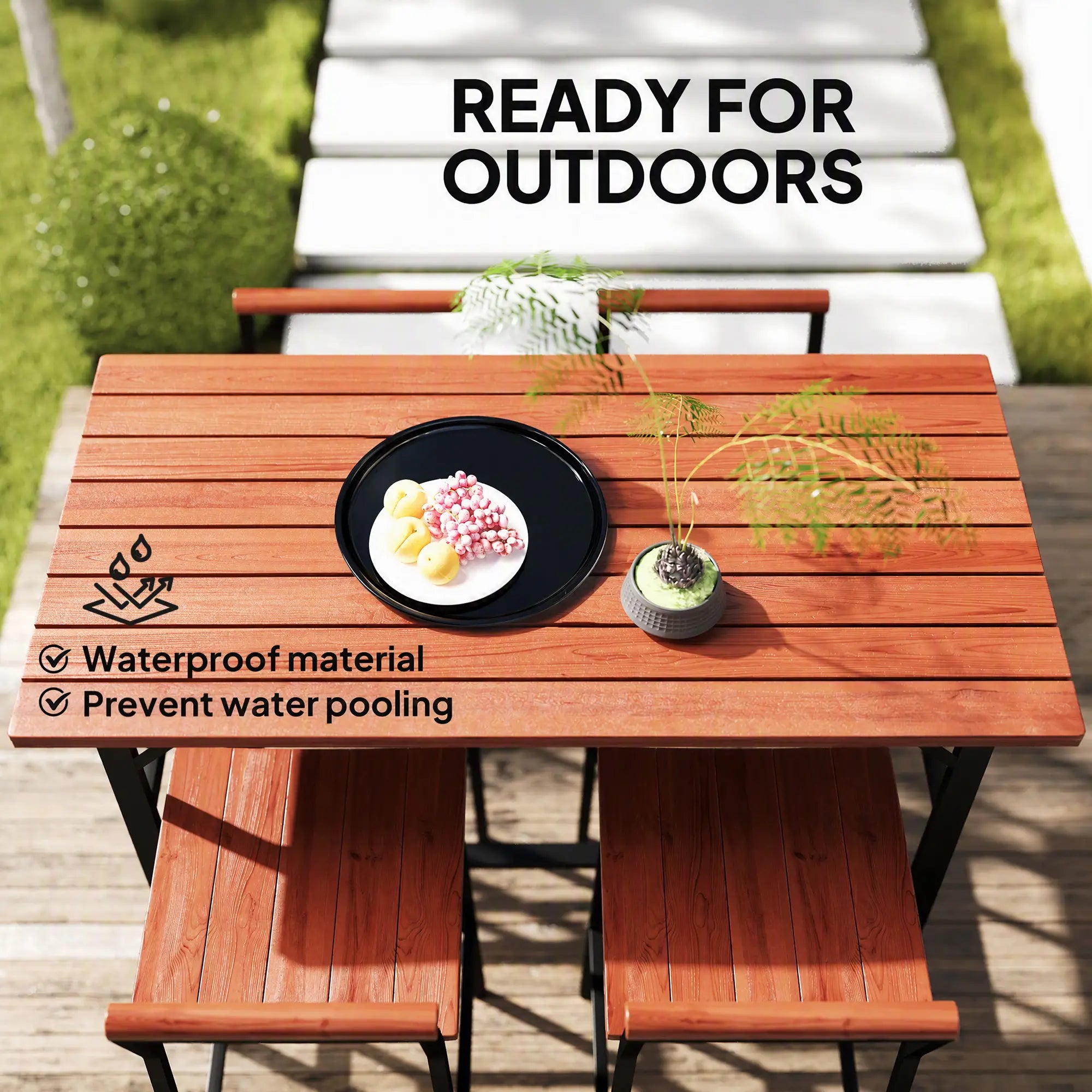 5 Piece Patio Bar Set, 47