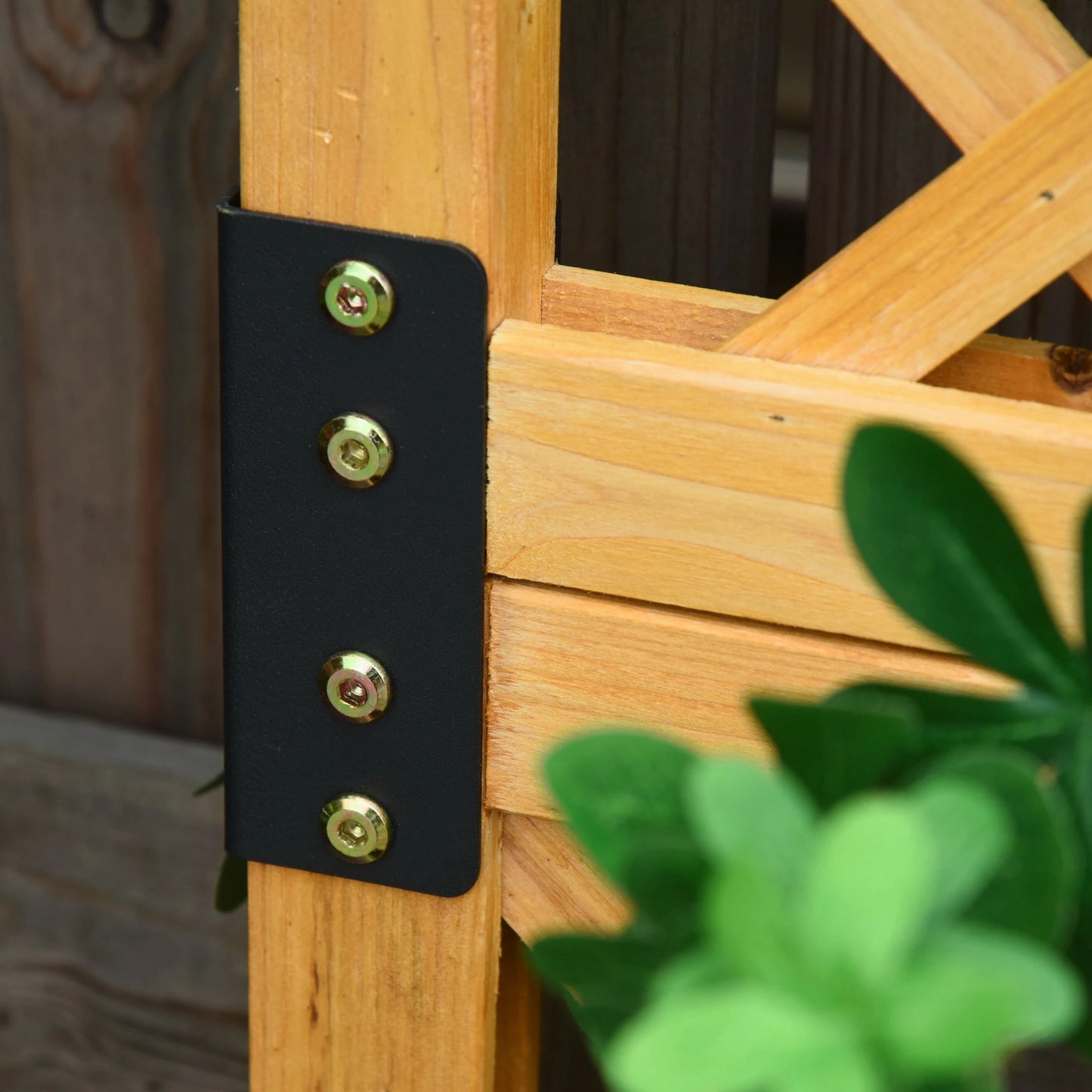 Set of 2 Raised Garden Beds with Trellis, Orange Wooden Planter Boxes at Gallery Canada