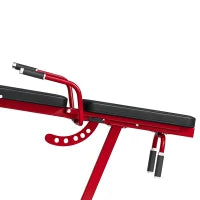 Machine de musculation 3-en-1 pour extension et flexion des jambes, banc de musculation réglable de 660 LBS, rouge