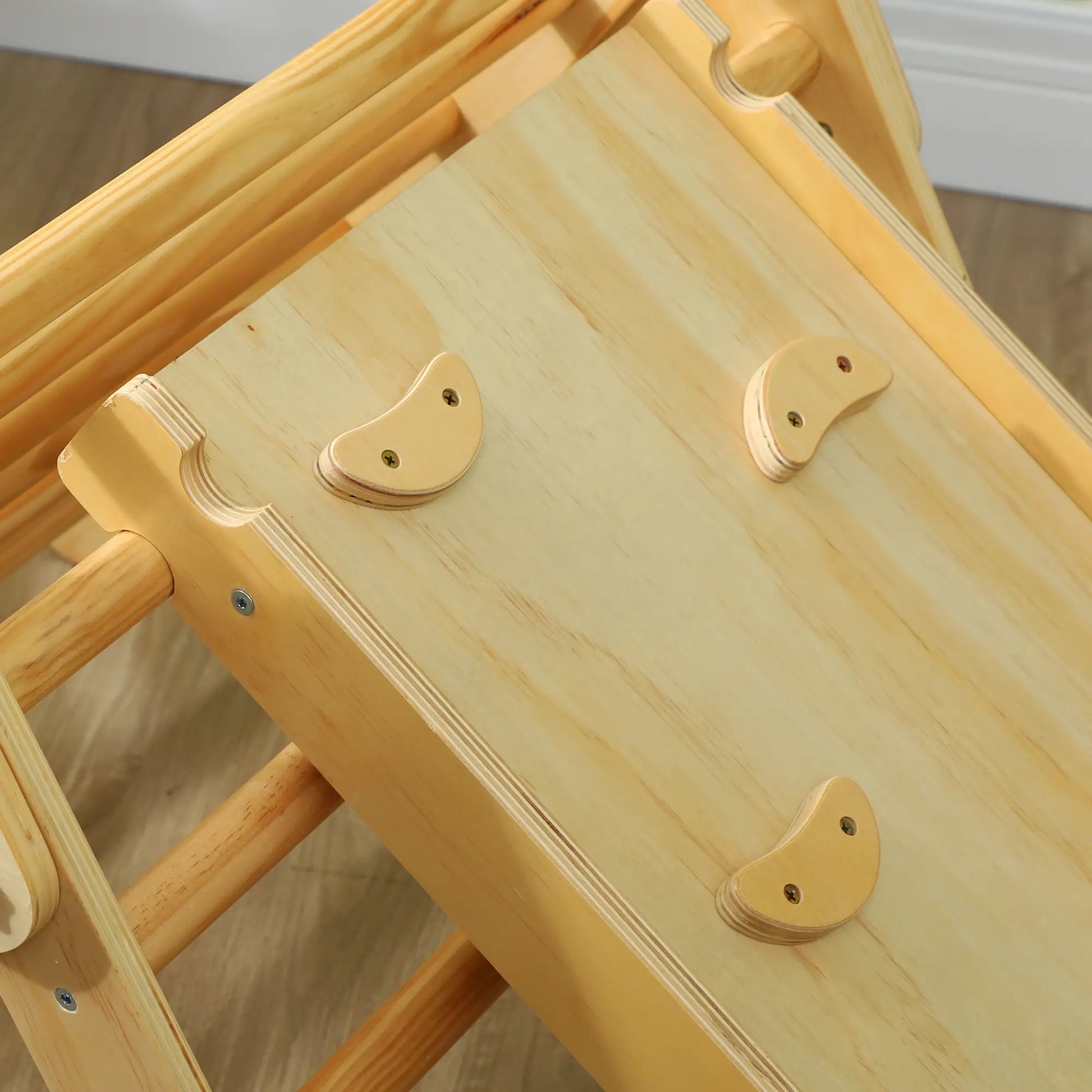 Pikler Triangle Set, 3 in 1 Climbing Toys with Ramp, Nature Wood Baby Gym & Playmats at Gallery Canada