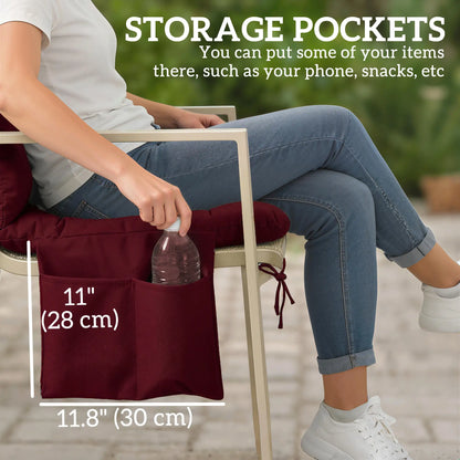 Water-Repellent Bench Cushion, 59.1" x 39.4", Wine Red Patio Chair Cushions at Gallery Canada