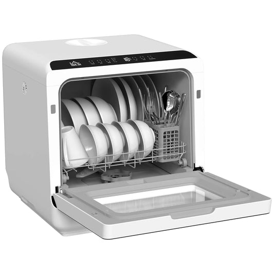 Countertop Dishwasher, 6L Water Tank, 5 Wash Programs, White Small Kitchen Appliances White, Black at Gallery Canada