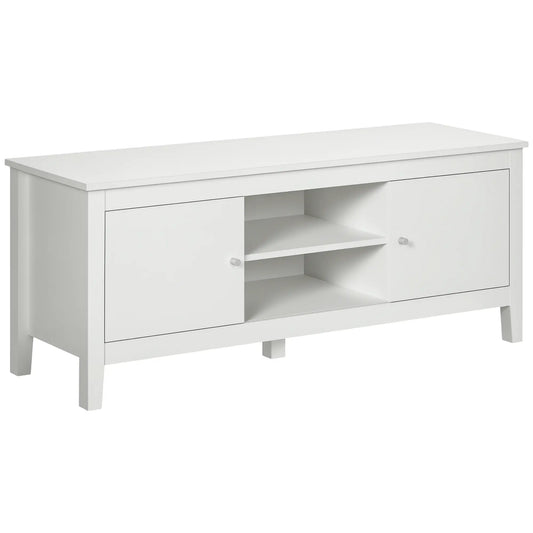 Modern TV Stand for 55" TVs, Storage Cupboards, Shelves, 47.2" x 16.7" x 19.7", White TV Stands White at Gallery Canada